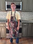 Intedge Poly/Cotton Camouflage Pattern 1 Hip Pocket Deluxe Bib Apron with Matching Ties, 32 inch Long x 28 inch Wide 