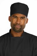 Hey Chef Black One Size Chef Beanie with Mesh Top and Adjustable Velcro Closure