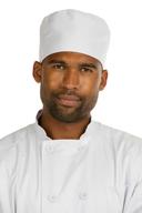 Hey Chef White One Size Chef Beanie with Mesh Top and Adjustable Velcro Closure