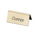 Cal-Mil Gold COFFEE Beverage Tent, 3 x 1 1/2 inch -- 12 per case