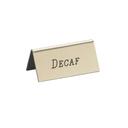 Cal-Mil Gold DECAF Beverage Tent, 3 x 1 1/2 inch -- 12 per case
