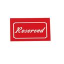 Cal-Mil Red with White Double-Sided Reserved Tent Sign, 5 x 1 x 3 inch