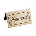 Cal-Mil Gold with Black Double-Sided Reserved Tent Sign, 5 x 1 x 3 inch