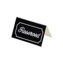 Cal-Mil Black with White Double-Sided Reserved Tent Sign, 5 x 1 x 3 inch