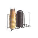 Cal-Mil Iron Black Wire 3-Section Countertop Cup and Lid Organizer, 13 x 4 1/2 x 8 1/2 inch