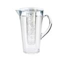 Cal-Mil 2 Liter Polycarbonate Pitcher with Ice Chamber, 9 x 9 x 10 inch