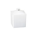 Cal-Mil Eco Modern White Melamine Square Jar with Lid, 4 x 4 x 4 inch -- 3 per case