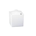 Cal-Mil Eco Modern White Melamine Square Jar with Notched Lid, 4 x 4 x 4 inch -- 3 per case
