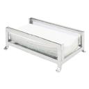 Cal-Mil Soho Silver Napkin Holder with Frosted Glass Sides, 9 1/2 x 6 1/4 x 3 1/2 inch
