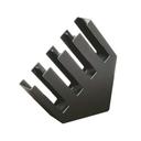 Cal-Mil Black 4 Section Slanted Countertop Cup and Lid Organizer, 4.375 x 19.5 x 19.25 inch