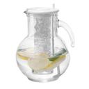 Cal-Mil Glass Pitcher with Ice Chamber, 4 x 8 x 8 inch