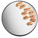 Cal-Mil Round Mirror Tray with Raised Black Rim, 24 inch Dia x 1 inch