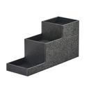 Cal-Mil Black Durable ABS 3 Step Bottle Riser, 4.5 inch Width x 14.25 inch Depth x 6 inch Height