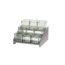 Cal-Mil Ashwood 9 Jar Display, 13.125 inch Width x 12.5 inch Depth x 6.5 inch Height