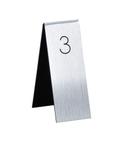 Cal-Mil Single Silver with Black Engraved Number Tent, 1.75 inch Width x 5 inch Height