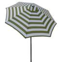 American Maid Aluminum Olive Green and White Stripe Umbrella, 9 feet -- 4 per case