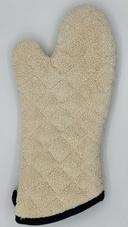 Intedge Tan Terry Washable Oven Mitt, 15 inch 