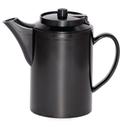 Service Ideas Plastic Black Double Wall Teapot without Tether, 16 Ounce Capacity