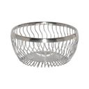Service Ideas 18/8 Stainless Steel Brushed Finish Round Wave Wire Basket, 9 inch