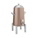 Service Ideas Flame Free Thermo Urn Metallic Elements Rose Gold Round Stainless Vacuum Insulated Urn, 3 Gallon Capacity