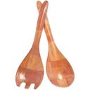 Tablecraft Woven Wood Salad Spoon and Fork Set, 3.25 x 0.875 x 11.875 inch -- 12 per case