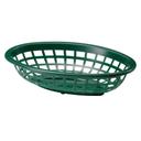 Tablecraft Forest Green Oval Small Basket, 7.75 x 5.5 inch -- 36 per case