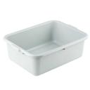 Tablecraft Gray High Density Polypropylene Tote Box, 21.5 x 15.75 x 7 inch -- 12 per case
