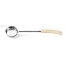 Tablecraft Stainless Steel Solid One Piece Spoonout with Beige Handle, 3 Ounce Capacity