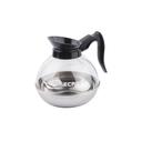 Tablecraft Polycarbonate Clear Coffee Decanter with Black Handle, 64 Ounce Capacity