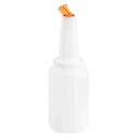 Tablecraft PourMaster Complete Natural Bottle Pourer with Orange Cap and Spout, 0.5 Gallon Capacity -- 6 per case