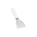 Tablecraft Stainless Steel Pan Scraper with White ABS Handle, 9 1/2 inch