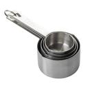 Tablecraft Stainless Steel 4 Piece Measuring Cup Set -- 12 per case