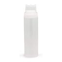 Tablecraft Polyethylene Three TipTop Selectop Wide Mouth Natural Squeeze Dispenser, 24 Ounce Capacity -- 12 per case