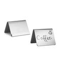 Tablecraft Stainless Steel Table Tent Card Holder, 2.5 x 2.25 x 1.75 inch