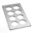 Tablecraft Stainless Steel Squeeze Bottle Template Organizer Fits Third Size Pan - Holds 8 Bottles