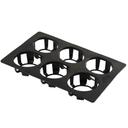 Tablecraft NSF Black Plastic Option Salad Dressing Dispenser Tray, 20.75 x 12.75 x 2.5 inch