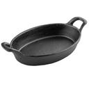 Tablecraft Cast Iron Cookware Oval Au Gratin, 8 x 6 x 1 1/2 inch