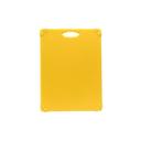 Tablecraft Grippy Polypropylene Yellow Color Coded Cutting Board with TPE Grips, 20 x 15 x 0.625 inch