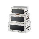 Tablecraft Rustic Risers White Distressed Wood Crate Set with Chalkboard, set of 3