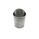 Tablecraft Brickhouse Collection Stainless Steel with Embossed Brick Pattern Slanted Round Fry Cup, 9.5 Ounce Capacity
