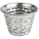 Tablecraft Brickhouse Collection Stainless Steel with Embossed Brick Pattern Round Ramekin, 2.5 Ounce Capacity -- 12 per case