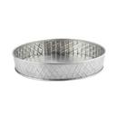 Tablecraft Lattice Collection Stainless Steel with Embossed Basket Weave Pattern Round Platte, 8.125 inch Dia. x 1.5 inch