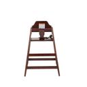 Tablecraft Mahogany Wood Finish Unassembled High Chair, 19.75 x 19.75 x 29 inch