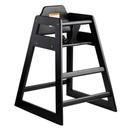 Tablecraft Black Finish ASTM Unassembled Wood High Chair, 20 1/8 x 23 x 29 1/2 inch