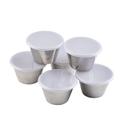 Tablecraft 5 Ounce Round Stainless Steel Ramekin with Clear Lids, 6 count -- 6 per case