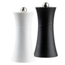 Tablecraft Acrylic Black and White Salt and Pepper Mill Set, 5 inch