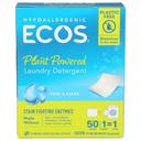 Ecos Free and Clear Laundry Detergent Sheets, 50 count -- 10 per case