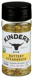 Kinders Organic Buttery Steakhouse Rub, 3 Ounce -- 8 per case
