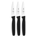 Mercer Culinary Millennia Slim Paring Knife with Black Handle, 3 inch - 3 per pack