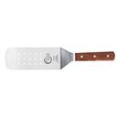 Mercer Culinary Praxis Brown Rosewood Handle Perforated Turner, 8 x 3 inch